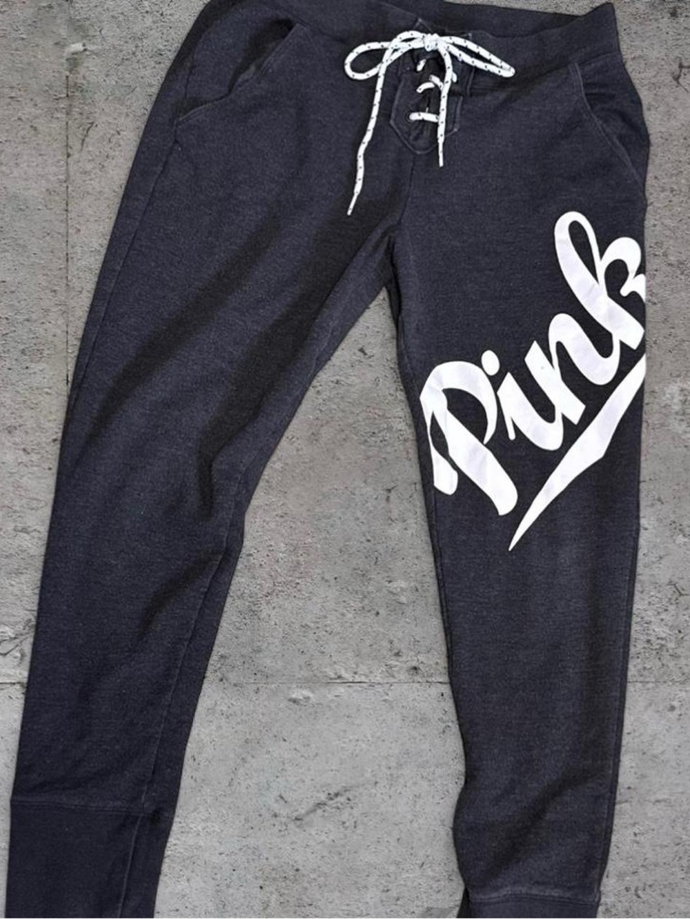 PINK Victoria’s Secret Y2K Lace-Up Detail Sweatpants